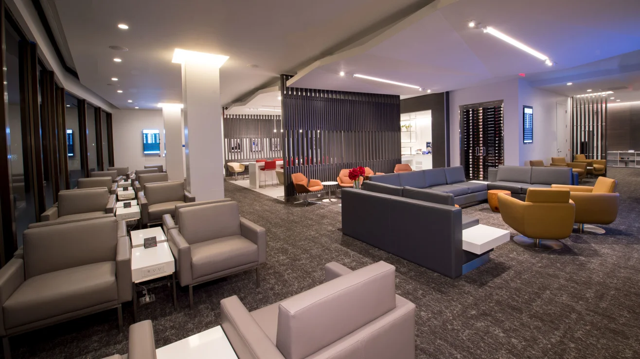 Comfortable airport lounge seating